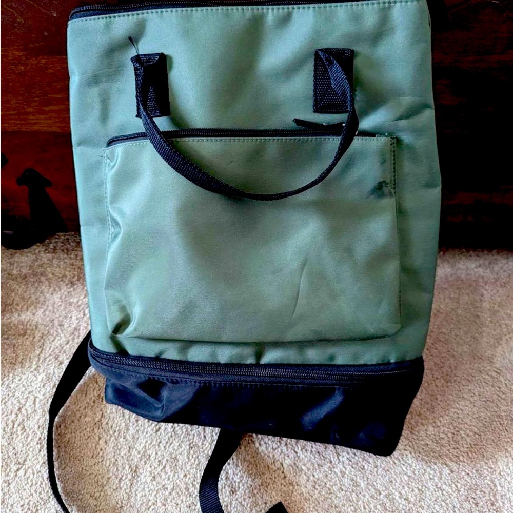 Green backpack